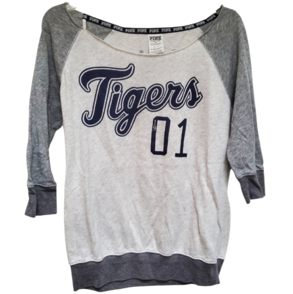 PINK Tigers Navy and White Top By Victoria's Secret Size S